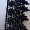 1 Yard 3 Inch Black Raven Floral Venice Lace Trim for Sewing and Crafts